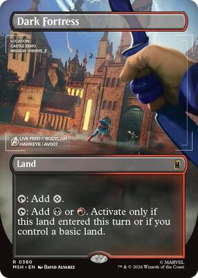 Dark Fortress (Borderless) card from Marvel Super Heroes