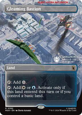 Gleaming Bastion (Borderless) card from Marvel Super Heroes