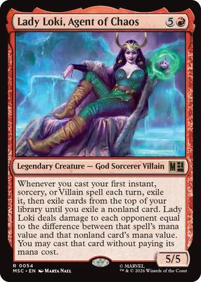 Lady Loki, Agent of Chaos (Surge Foil) card from Commander: Marvel Super Heroes