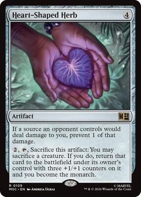 Heart-Shaped Herb (Surge Foil) card from Commander: Marvel Super Heroes