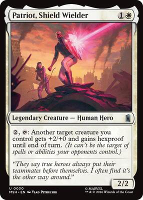 Patriot, Shield Wielder card from Marvel Super Heroes