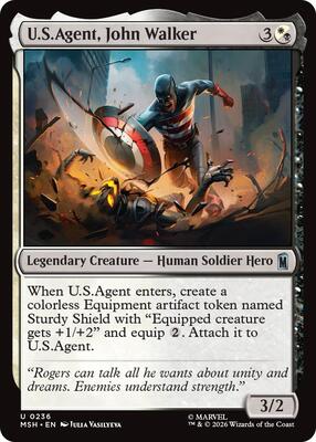 U.S.Agent, John Walker card from Marvel Super Heroes