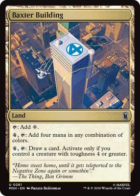 Baxter Building card from Marvel Super Heroes