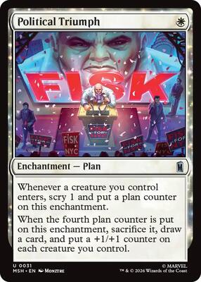 Political Triumph card from Marvel Super Heroes