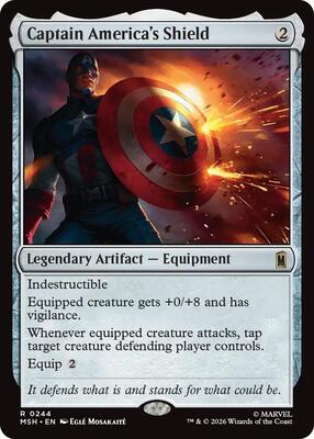 Captain America's Shield card from Marvel Super Heroes