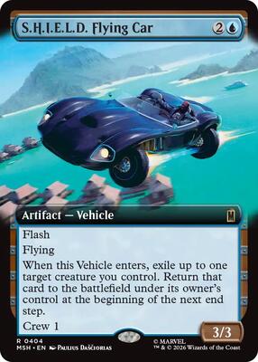 S.H.I.E.L.D. Flying Car (Extended Art) card from Marvel Super Heroes