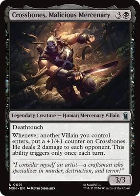 Crossbones, Malicious Mercenary card from Marvel Super Heroes
