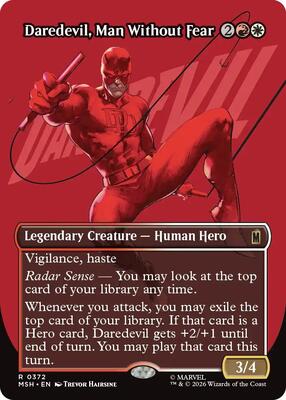 Daredevil, Man Without Fear (Borderless) (0372) card from Marvel Super Heroes