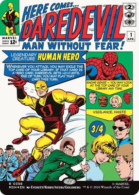 Daredevil, Man Without Fear (Borderless) (0398) card from Marvel Super Heroes