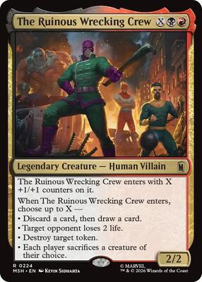 The Ruinous Wrecking Crew card from Marvel Super Heroes