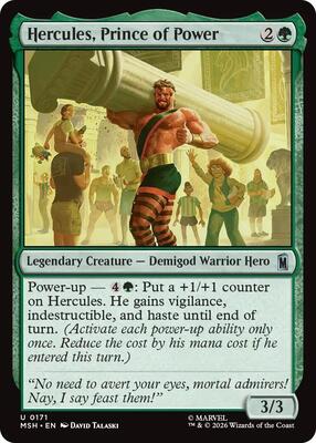 Hercules, Prince of Power card from Marvel Super Heroes
