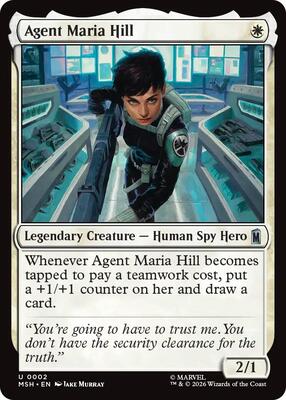 Agent Maria Hill card from Marvel Super Heroes