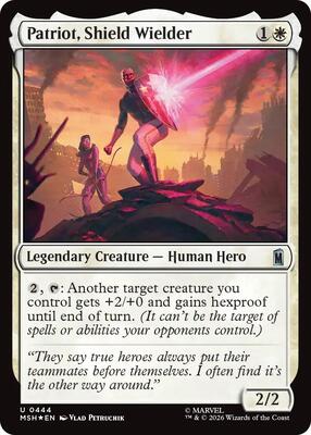 Patriot, Shield Wielder (Surge Foil) card from Marvel Super Heroes