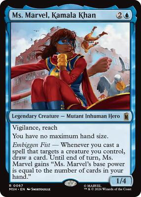 Ms. Marvel, Kamala Khan card from Marvel Super Heroes