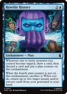 Rewrite History card from Marvel Super Heroes