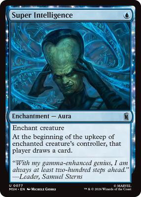 Super Intelligence card from Marvel Super Heroes