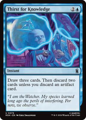 Thirst for Knowledge card from Marvel Super Heroes