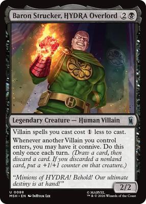 Baron Strucker, HYDRA Overlord card from Marvel Super Heroes
