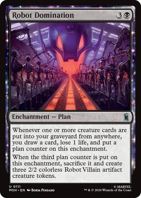 Robot Domination card from Marvel Super Heroes