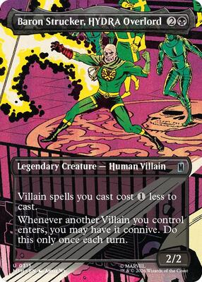 Baron Strucker, HYDRA Overlord (Borderless) card from Marvel Super Heroes
