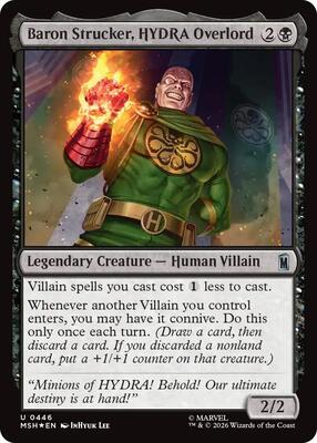Baron Strucker, HYDRA Overlord (Surge Foil) card from Marvel Super Heroes