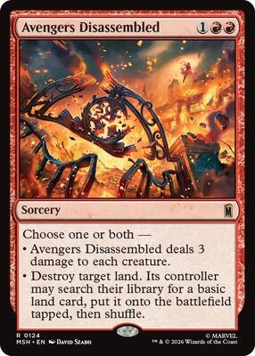 Avengers Disassembled card from Marvel Super Heroes