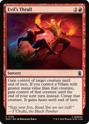 Evil's Thrall card from Marvel Super Heroes