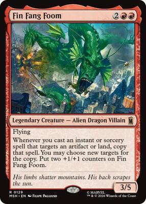 Fin Fang Foom card from Marvel Super Heroes