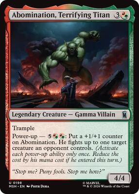 Abomination, Terrifying Titan card from Marvel Super Heroes