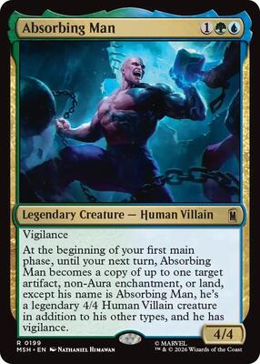 Absorbing Man card from Marvel Super Heroes