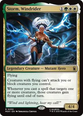 Storm, Windrider card from Marvel Super Heroes