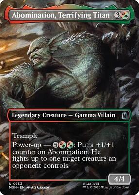 Abomination, Terrifying Titan (Borderless) card from Marvel Super Heroes