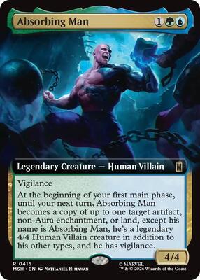 Absorbing Man (Extended Art) card from Marvel Super Heroes