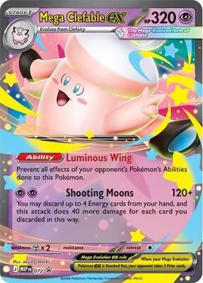 Mega Clefable ex - 072 card from ME: Mega Evolution Promo