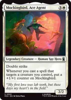 Mockingbird, Ace Agent card from Marvel Super Heroes