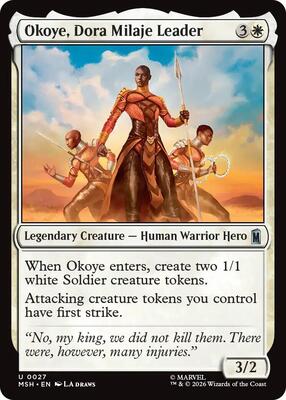Okoye, Dora Milaje Leader card from Marvel Super Heroes