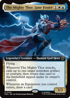 The Mighty Thor, Jane Foster (Extended Art) card from Marvel Super Heroes