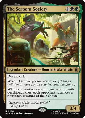 The Serpent Society card from Marvel Super Heroes