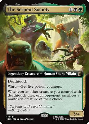 The Serpent Society (Extended Art) card from Marvel Super Heroes