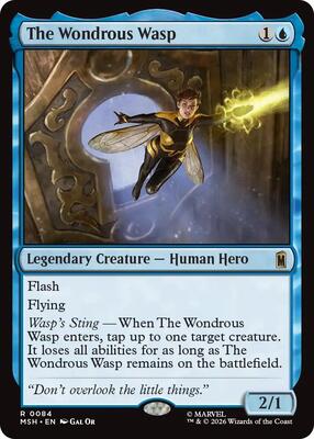 The Wondrous Wasp card from Marvel Super Heroes