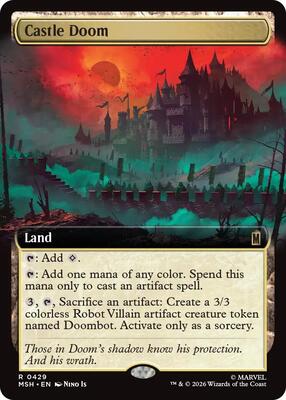 Castle Doom (Extended Art) card from Marvel Super Heroes