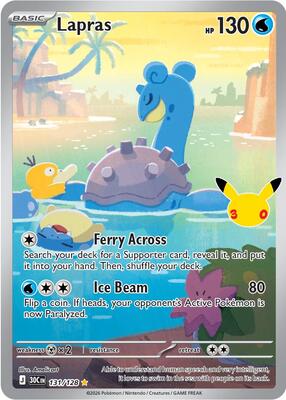 Lapras - 131/128 card from ME: 30th Celebration