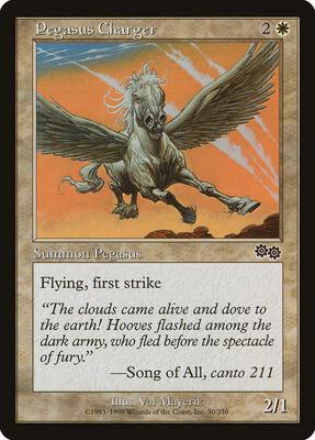 Pegasus Charger card from Urza's Saga