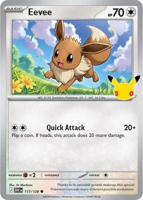 Eevee - 117/128 card from ME: 30th Celebration
