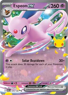 Espeon ex card from ME: 30th Celebration