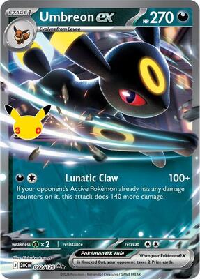 Umbreon ex card from ME: 30th Celebration