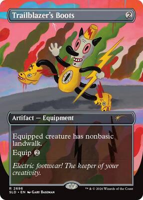 Trailblazer's Boots card from Secret Lair Drop Series