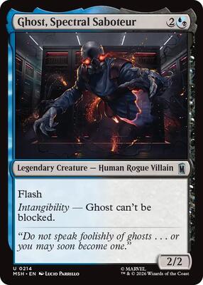 Ghost, Spectral Saboteur card from Marvel Super Heroes