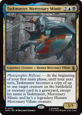 Taskmaster, Mercenary Mimic card from Marvel Super Heroes
