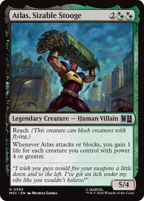 Atlas, Sizable Stooge card from Commander: Marvel Super Heroes